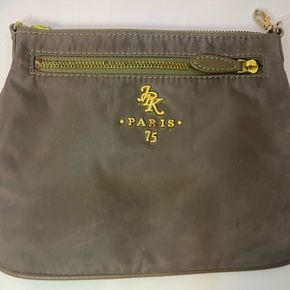 JPK Paris 75 Taupe Crossbody Bag with Gold Hardware